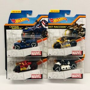 4 x Hot wheels marvel superhero